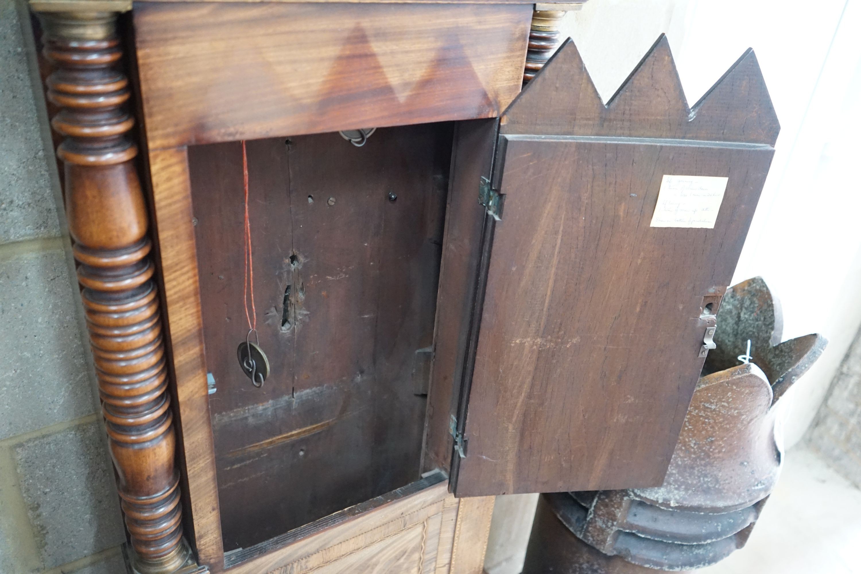 An early 19th century mahogany eight day longcase clock marked Wright, Birmingham, height 236cm